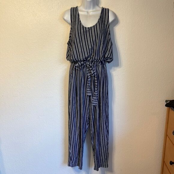 Vineyard Vines Striped Drawsting Jumpsuit XL - Picture 1 of 6